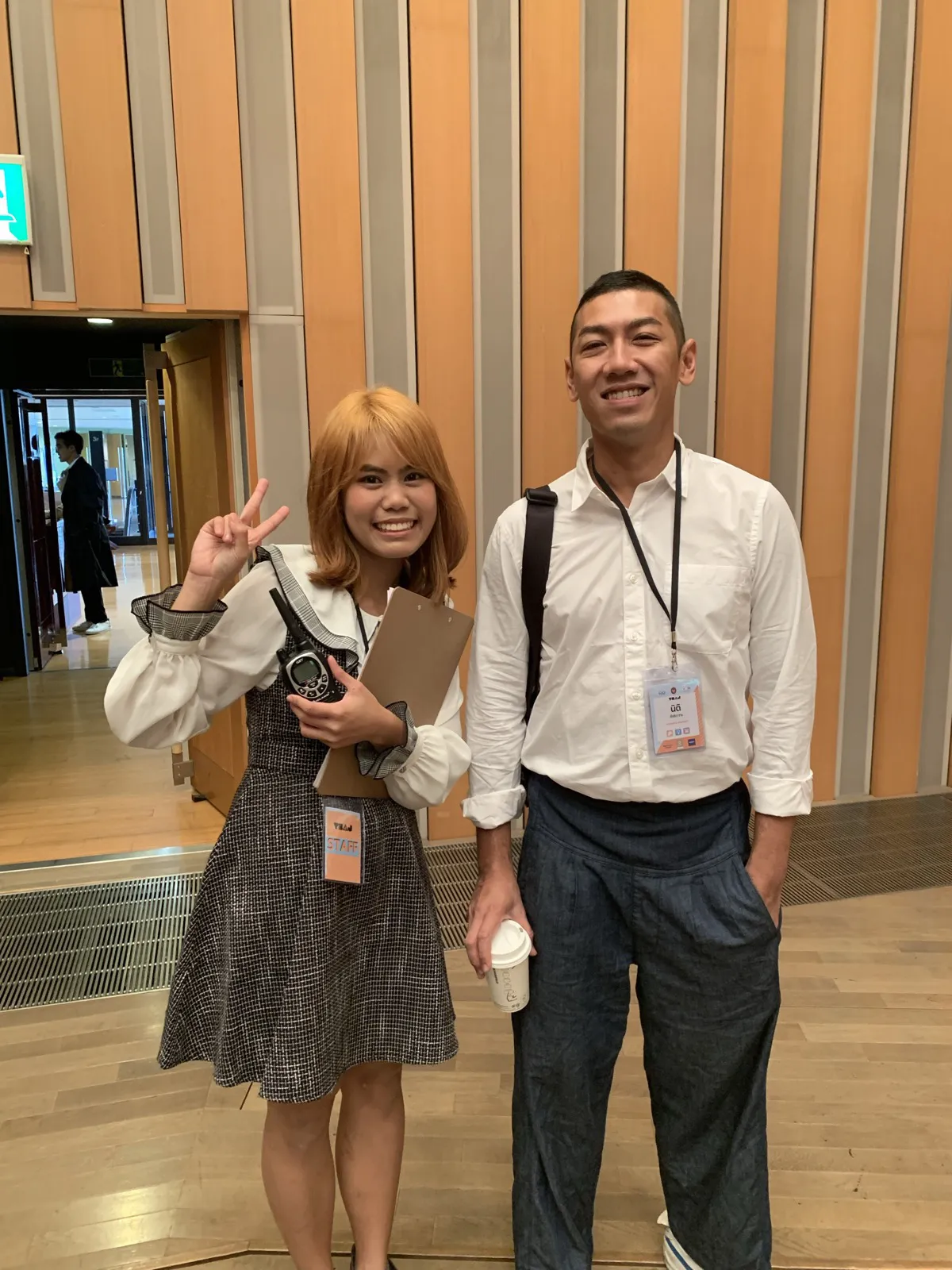 Ornida with Niti Chaichitathorn, TV host and producer at GMMTV, at Idea Day